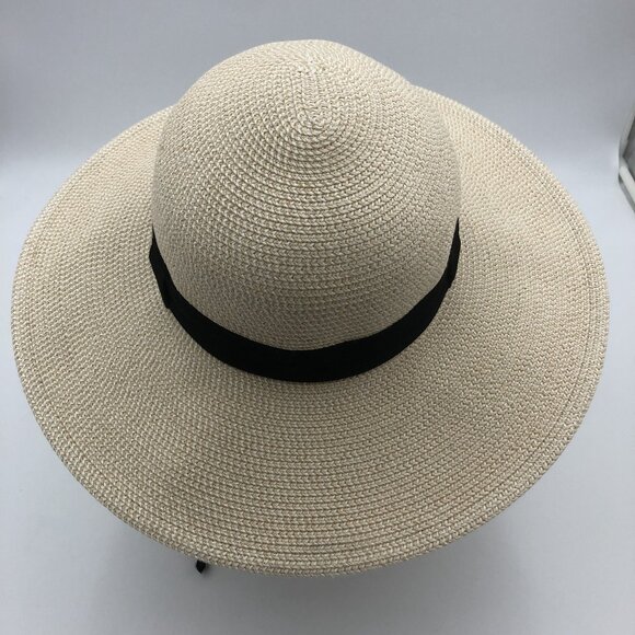 Solar Escape Wide Brim Straw Hat | Black Band | Coastal Chic Classic main image 8